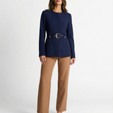 Long Sleeve Top with Belted Waist for Refined Everyday Style