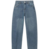 High Waist Straight Leg Denim Trousers with Modern Fit