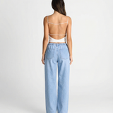 High Waist Wide Leg Denim Trousers for Everyday Style