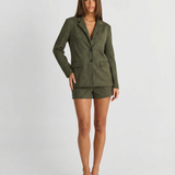 Tailored Blazer and High Waist Short Set for Modern Utility Style