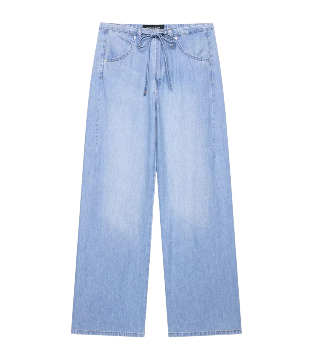 High Waist Wide Leg Denim Trousers for Everyday Style