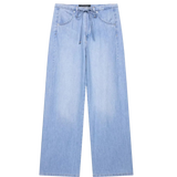 High Waist Wide Leg Denim Trousers for Everyday Style