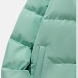 מעיל פאפר חורפי עם קפוצ'ון פרוותי וגזרה נפוחה