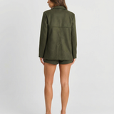 Tailored Blazer and High Waist Short Set for Modern Utility Style
