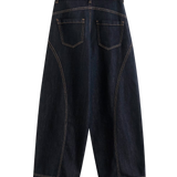 High Waist Wide Leg Black Denim Jeans