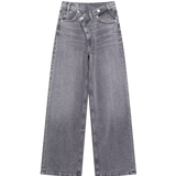 High Waist Wide Leg Denim Trousers with Modern Silhouette