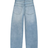 High Waist Wide Leg Denim Jeans with Relaxed Fit