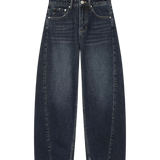 High Waist Wide Leg Denim Jeans with Relaxed Fit