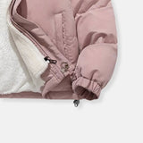 מעיל פאפר חורפי עם קפוצ'ון פרוותי וגזרה נפוחה