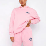 שועל לבן סט קפוצ'ון וטרנינג אוברסייז בסגנון