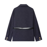 Military Style Jacket and Straight Leg Trouser Set for Powerful Elegance