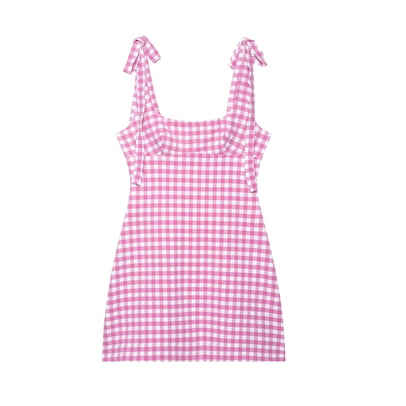 Fitted Mini Dress with Square Neckline for Effortless Summer Style