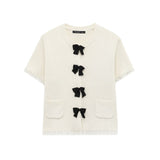 Decorative Bow Top and Mini Skirt Set