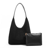 Slouch Shoulder Tote Bag with Matching Pouch