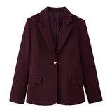 Classic Blazer and Straight Leg Trouser Set for Timeless Elegance