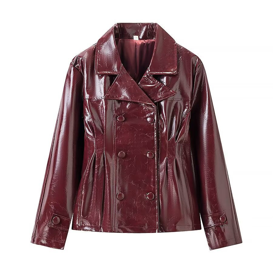 Faux Leather Jacket with Tailored Fit for Modern Edge