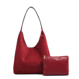 Slouch Shoulder Tote Bag with Matching Pouch