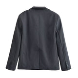 Classic Blazer and Wide Leg Trouser Set for Timeless Elegance