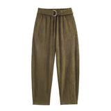 Relaxed Long Sleeve Top and Tapered Trouser Set for Everyday Comfort