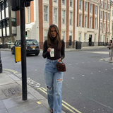 High Waist Straight Leg Ripped Denim Jeans