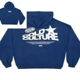 קפוצ'ון אוברסייז עם הדפס תַרְבּוּת מודרני